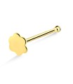 Flower Flat Shaped Silver Bone Nose Stud NSKD-08
